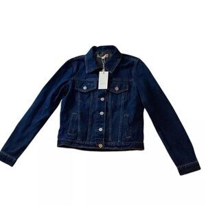 New BRIT.NY Blue Denim Jacket Juniors Size XS NWT